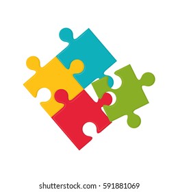 Puzzle Piece Symbol Icon Vector Illustration Stock Vector (Royalty Free ...