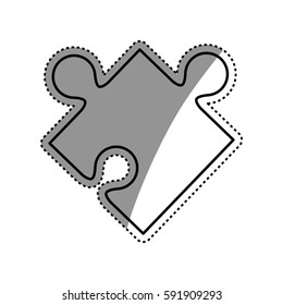 Puzzle piece symbol icon vector illustration graphic design