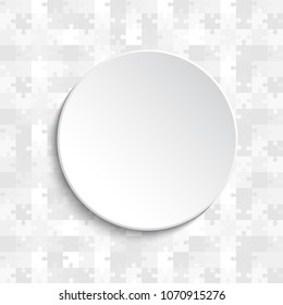 Puzzle piece vector background. Place for your text