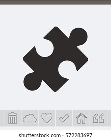 Puzzle Piece Vector Icon.