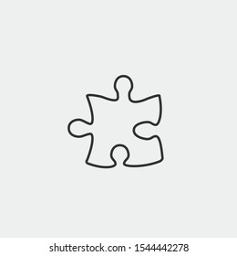 puzzle piece vector icon flat isolated sign