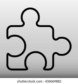Puzzle Piece Vector Icon Illustration