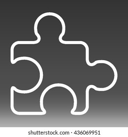 Puzzle Piece Vector Icon Illustration