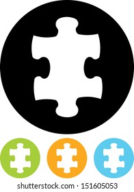 Puzzle piece vector icon isolated 