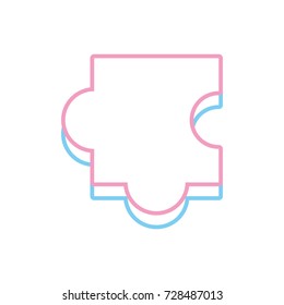 puzzle piece  vector  illustration