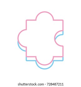puzzle piece  vector  illustration