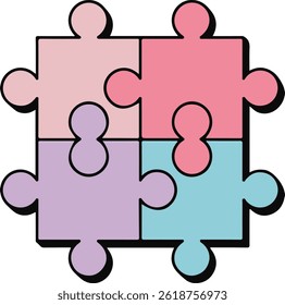 Puzzle Piece Vector Set – Creative Solutions and Teamwork Concepts , Colorful Puzzle Collection – Vector Pieces for Games, Education, and Designs , Puzzle Pieces Icons – Perfect for Branding