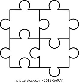 Puzzle Piece Vector Set – Creative Solutions and Teamwork Concepts , Colorful Puzzle Collection – Vector Pieces for Games, Education, and Designs , Puzzle Pieces Icons – Perfect for Branding