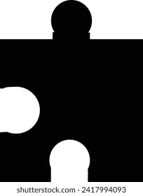 puzzle with pieces or autism awareness flat vector icon, World Autism Awareness Day. Puzzle game stock, Puzzle Connection Design, isolated on transparent background, for apps and websites.