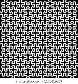 Puzzle pieces based dark, monochrome grid pattern