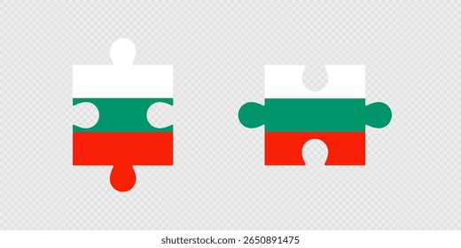 Puzzle Pieces with Bulgaria Flag.