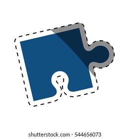 puzzle pieces concept icon vector illustration graphic design