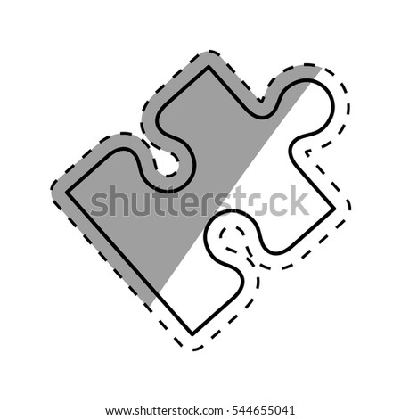puzzle pieces concept icon vector illustration graphic design