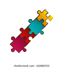 puzzle pieces connection image vector illustration eps 10