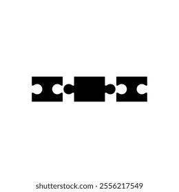 The puzzle pieces fit together. Vector illustration.