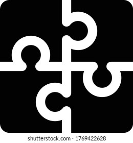 Puzzle Pieces Flat Vector Icon