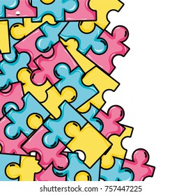 puzzle pieces game background design