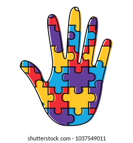 puzzle pieces and hand icon image vector illustration design 