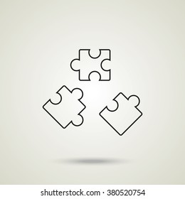 Puzzle pieces icon.