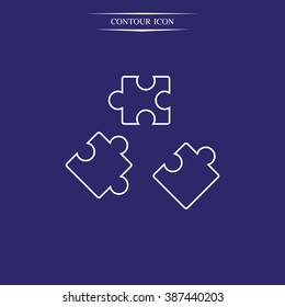 Puzzle pieces icon.