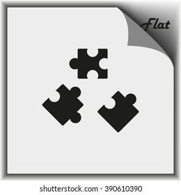 Puzzle pieces icon. 