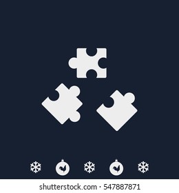 Puzzle pieces icon.