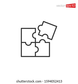 Puzzle Pieces Icon Design Vector