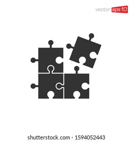 Puzzle Pieces Icon Design Vector
