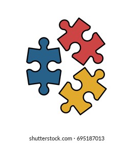 puzzle pieces icon image 