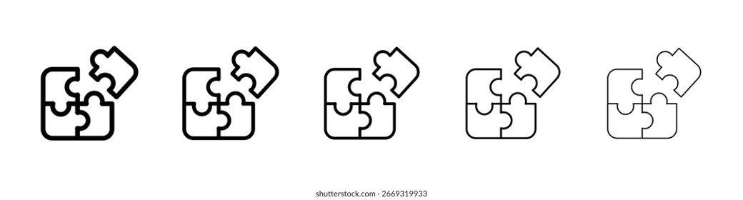 Icono de piezas de rompecabezas para concepto móvil y Diseño web.
