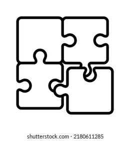 puzzle pieces icon. puzzle sign. vector illustration