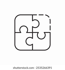 puzzle pieces icon sign vector