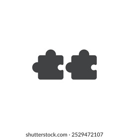 Puzzle pieces icon simple vector symbol