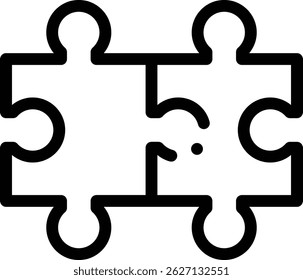 puzzle pieces icon. Thin Linear Style Design Isolated On White Background