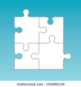 puzzle pieces icon- vector illustration