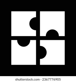 puzzle pieces icon vector illustration