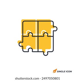 Puzzle Pieces icon vector illustration. Puzzle Pieces symbol isolated on white background
