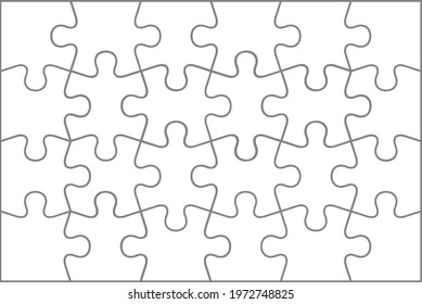 Puzzle pieces icon vector on white background
