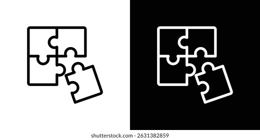 Puzzle pieces icon vector for web, computer and mobile apps