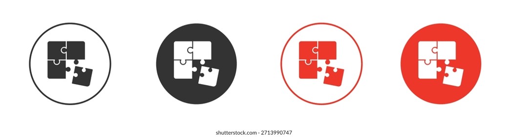 Ícone de peças de quebra- cabeça. web vetor design