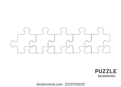 Puzzle pieces infographic vector set. Puzzle jigsaw on white background. Set of puzzle pieces. Vector illustration