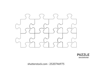 Conjunto de Vector de infografía de piezas de rompecabezas. Rompecabezas del rompecabezas en el fondo blanco. Conjunto de piezas de rompecabezas. Vector ilustrati