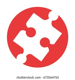 puzzle pieces isolated icon