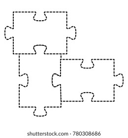 puzzle pieces isolated icon