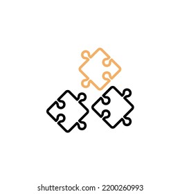 Puzzle Pieces line icon. Simple element illustration. Puzzle Pieces concept outline symbol design.
