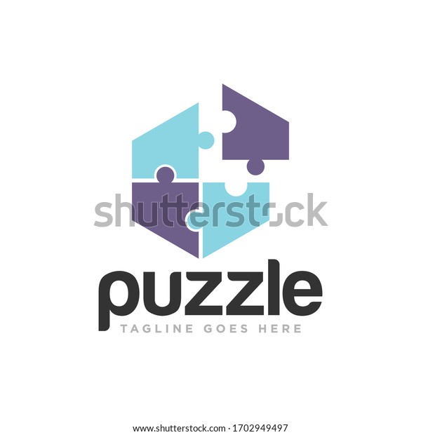 Puzzle Pieces Logo Design Vector Stock Vector (Royalty Free) 1702949497 ...