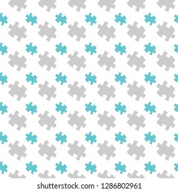.Puzzle pieces seamless pattern. Can be used for wallpaper,fabric, web page background, surface textures.Vector illustration.