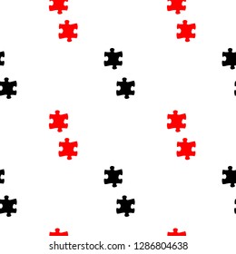 Puzzle pieces seamless pattern. Can be used for wallpaper,fabric, web page background, surface textures.Vector illustration.