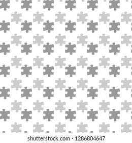 Puzzle pieces seamless pattern. Can be used for wallpaper,fabric, web page background, surface textures.Vector illustration.