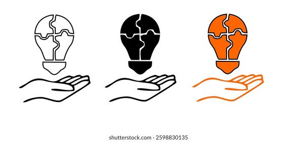 Puzzle pieces set isolated on white background. Jigsaw art. Game with details. Vector design templates. Business presentation concept. Illustration.